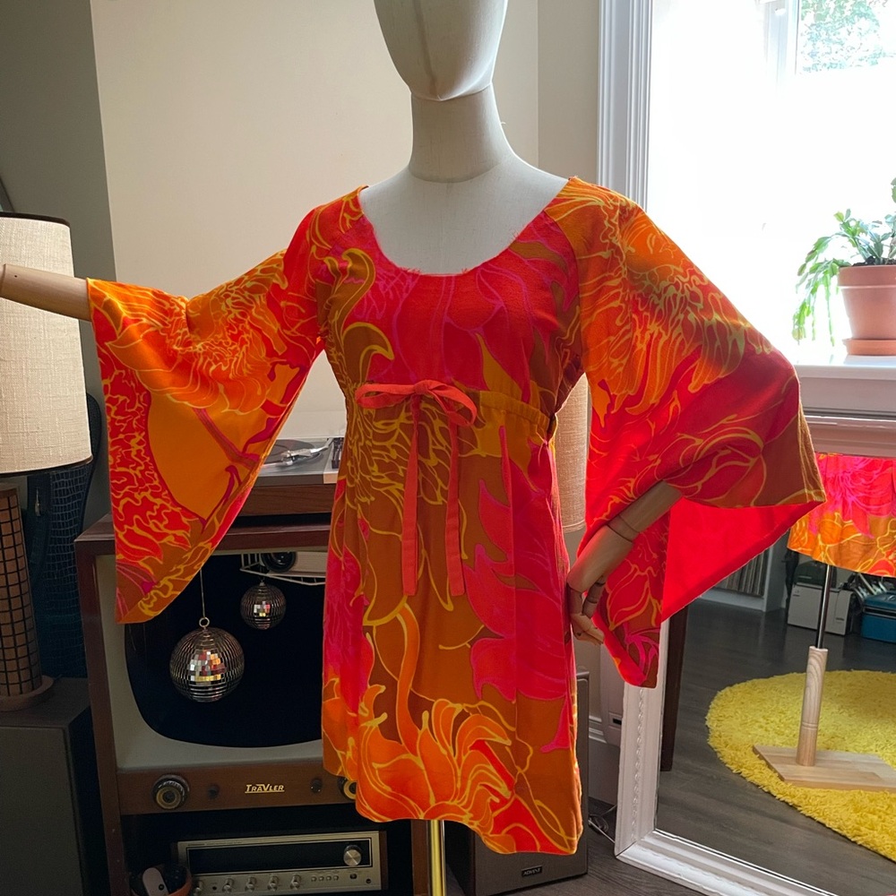 Waltah Clarke’s Hawaiian Floral Mini-Dress (Altered)